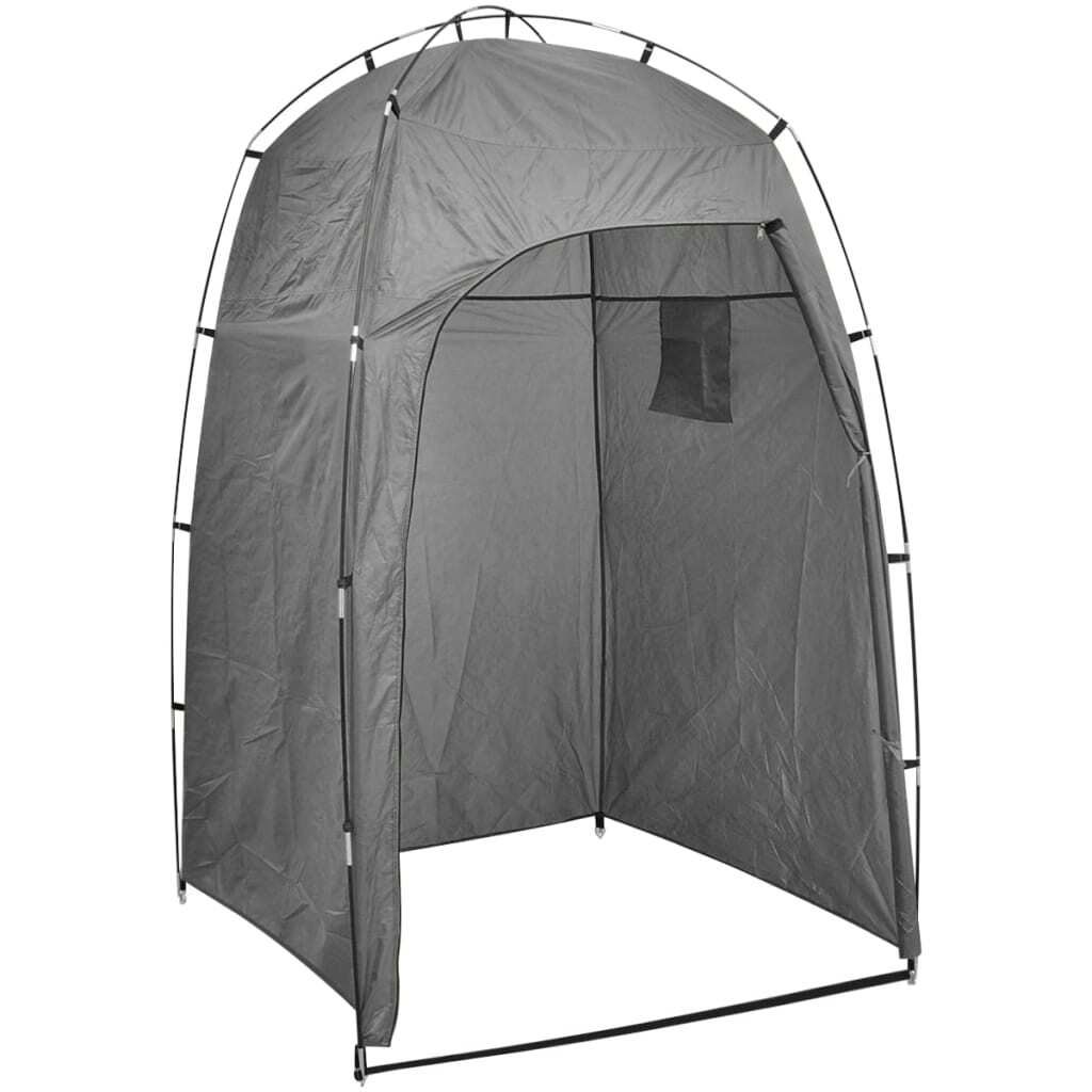 vidaXL Tente de douche/toilettes/vestiaires Gris Image du produit 