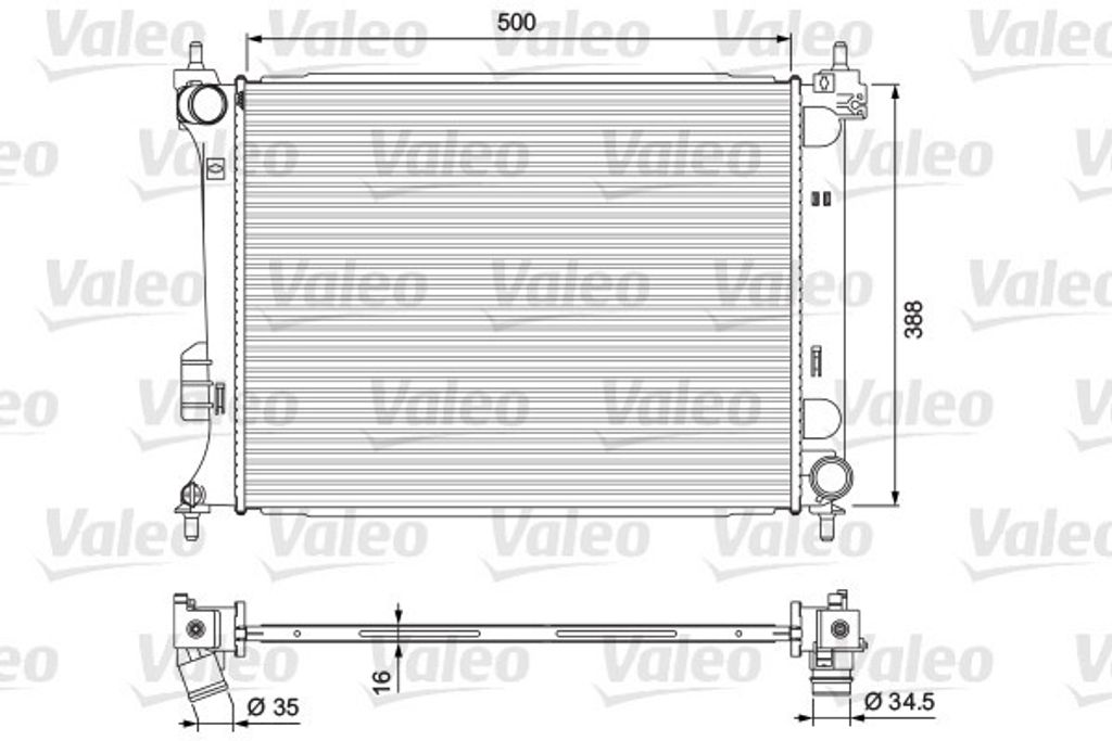 VALEO 701729 Kühler Wasserkühler Motorkühler für HYUNDAI i20 (PB, PBT)