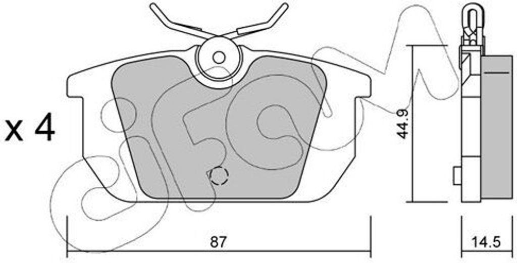 CIFAM Bremsbeläge Satz Hinten Bremsklötze für FIAT BARCHETTA (183) PUNTO (176) COUPE (FA/175) Uno Schrägheck (146) PUNTO Cabriolet (176C) TIPO ...