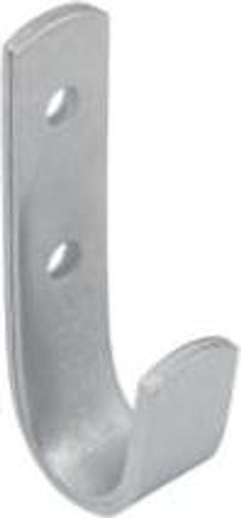10x Wandhaken gebogen blau verzinkt 90x30x30mm