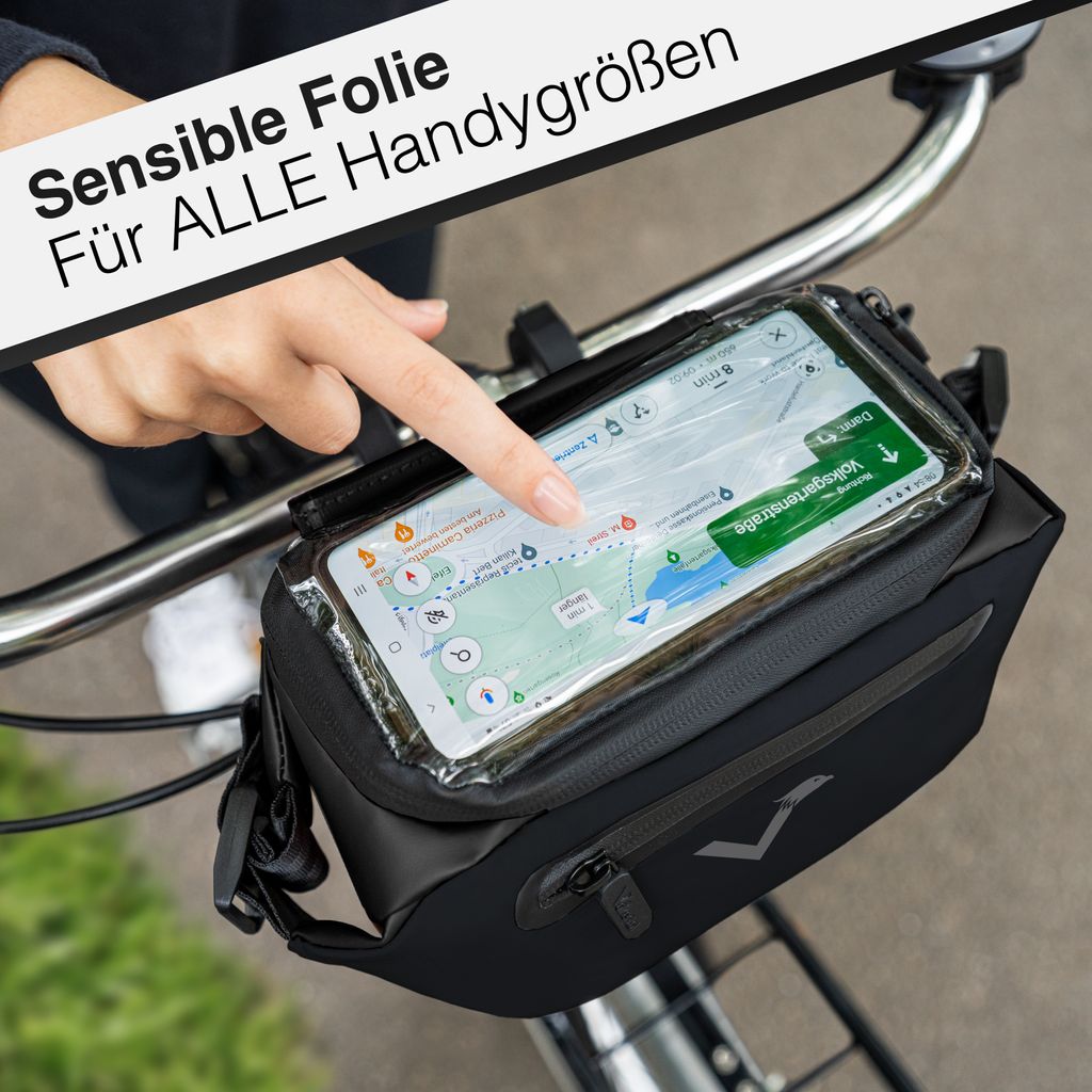 Valkental 3in1 ValkCity Lenker Fahrradtasche 4L full black