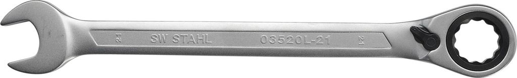 SW-Stahl 03520L-21 Gabelringratschenschlüssel, 21 mm, umschaltbar
