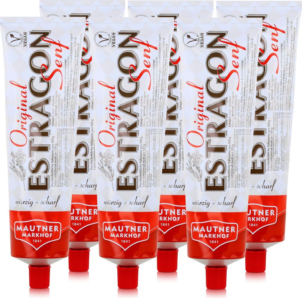 Mautner Estragon Senf 330g - Das würzig scharfe Original Produktbild 
