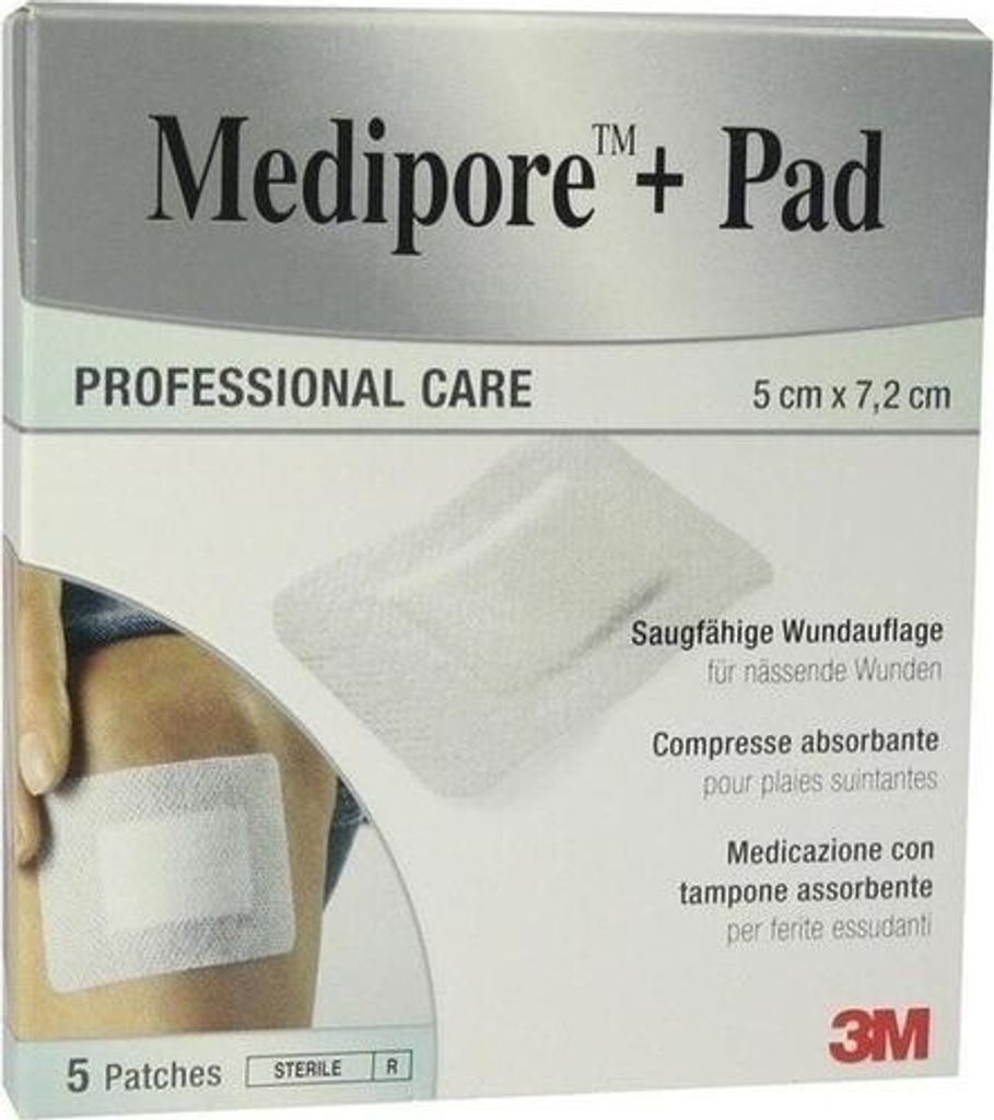 MEDIPORE+Pad steriler Wundverband 3562NP 5x7,2 cm Produktbild 