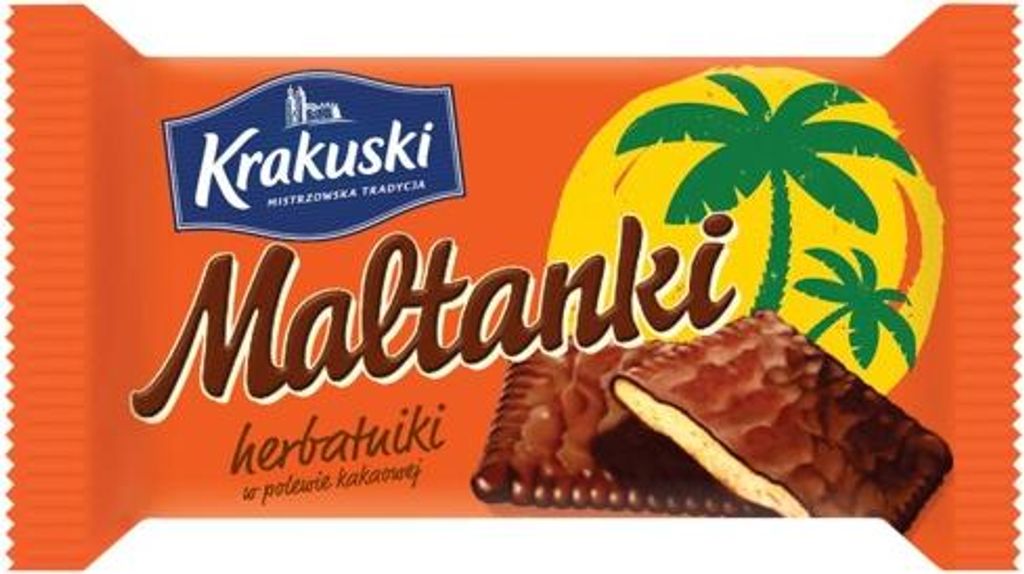 KRAKUSKI Maltanki Kruche Ciastki sušenky v čokoládové Obrázek produktu 