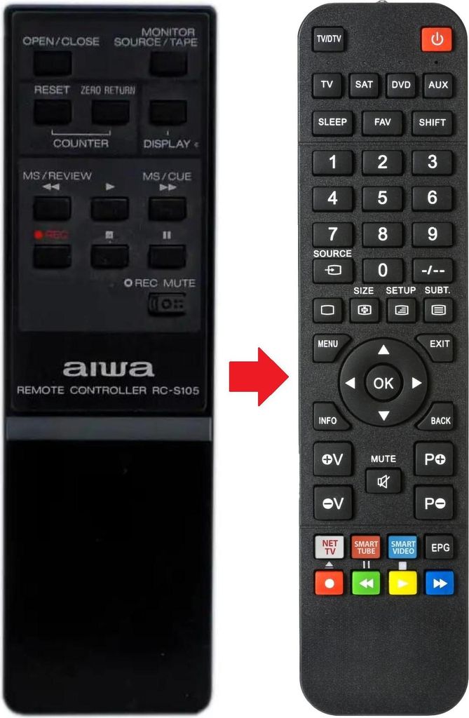 Fernbedienung geeignet für AIWA AD-F910 | ADF910 | RCS105