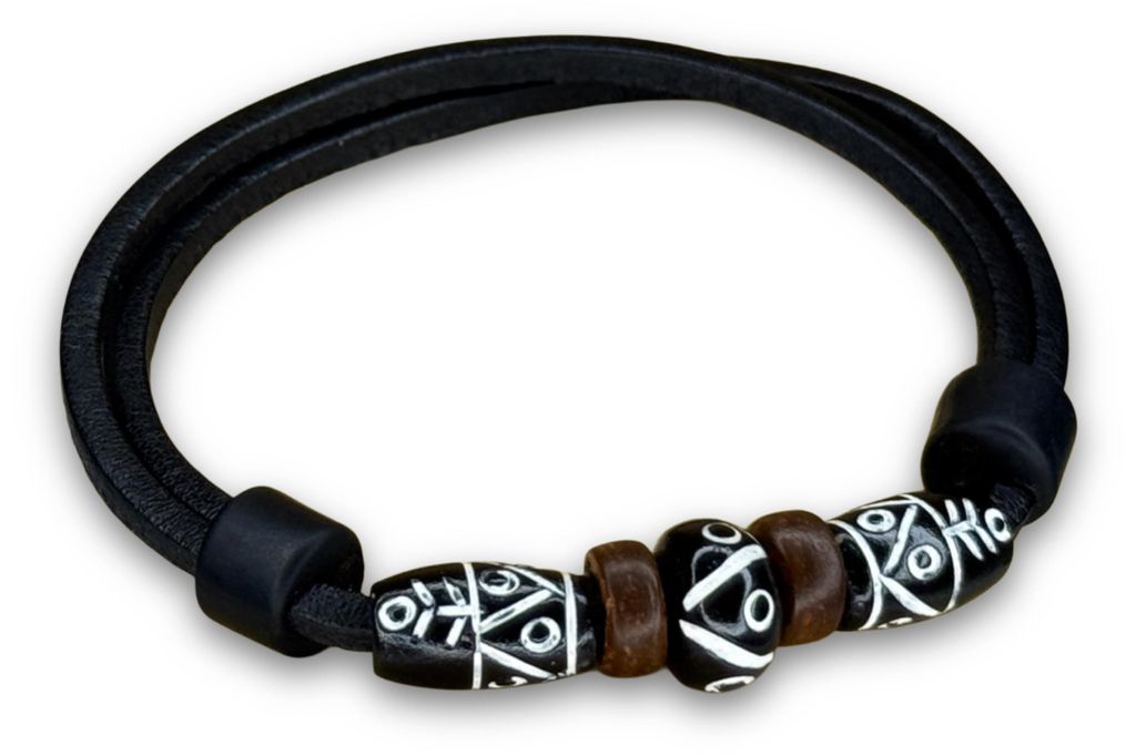 HANA LIMA | Surfer Armband Herren Damen Lederarmband Perlenarmband Schmuck
