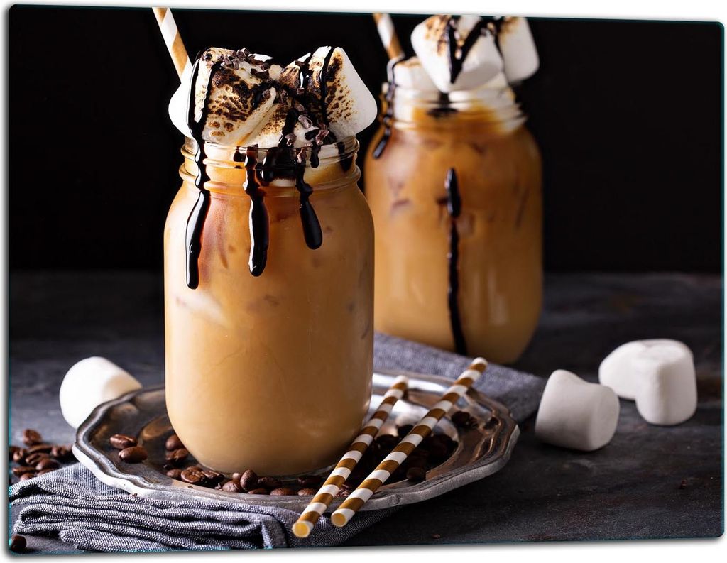 Glasschneidebrett Herdabdeckplatte Glaskeramikkochfeld Universal 52x40 cm Essen Schwarz