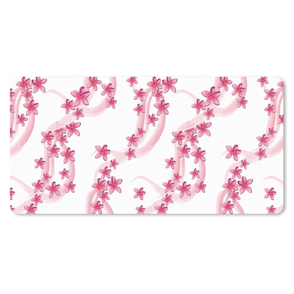 MuchoWow Mauspad Mousepad Muster - Sakura - Zen - Yoga 60x30 cm - Mousepads - Maus Mat - Pad - Mausunterlage - Nachhaltig