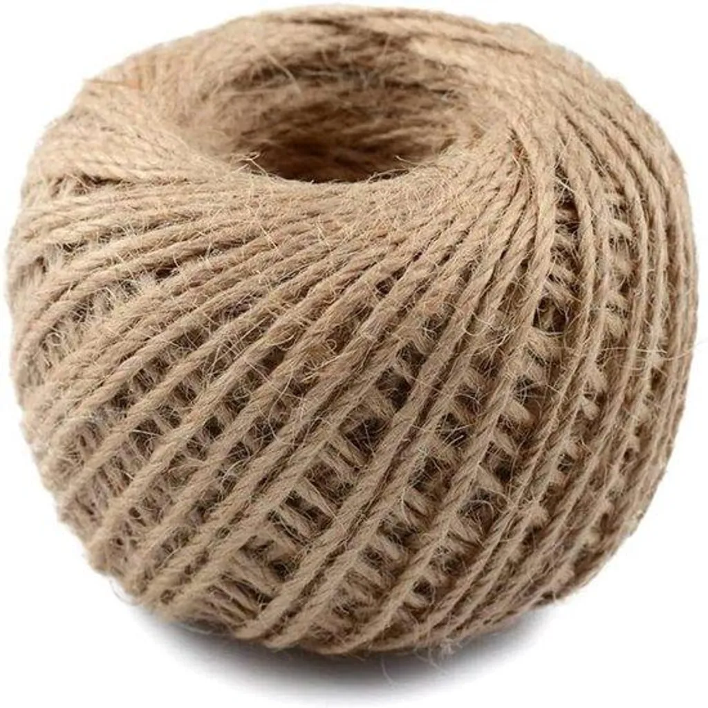 Corde de jute robuste 3 brins 100 mètres ficelle épaisse de 3 mm