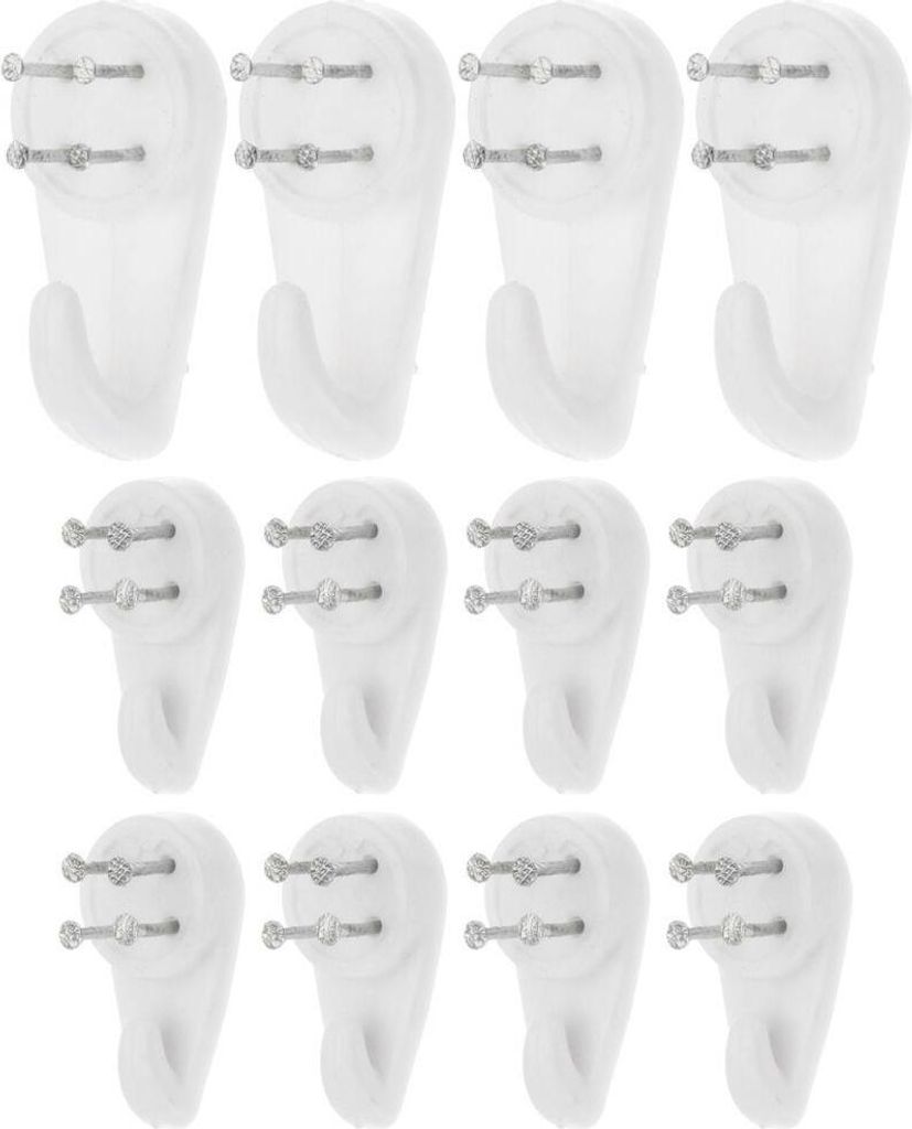 Set di 12 ganci con chiodi in metallo per cemento e legno Immagine del prodotto 