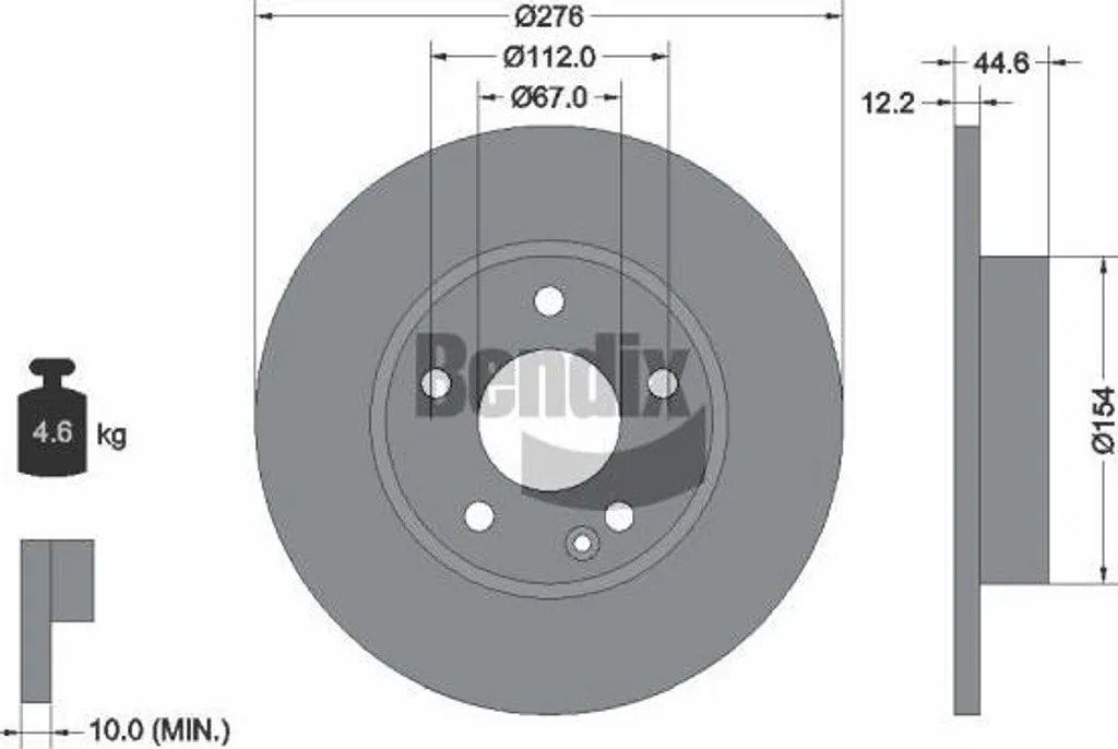 Supprimez les Vibrations avec le Disque de Frein Bendix BDS1638 Classe A