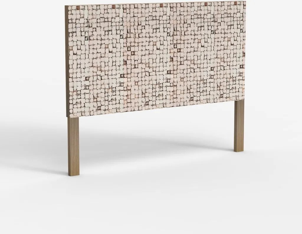 Tête de lit graphique Juno en bois mosaïque pour lit double