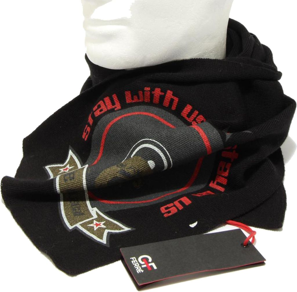 4240F sciarpa nera G. F. FERRE' LANA accessori uomo scarf men