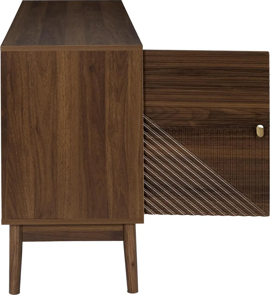 Commode 120cm avec Portes en Finition Bois Marron - Buffet Structurel - 8