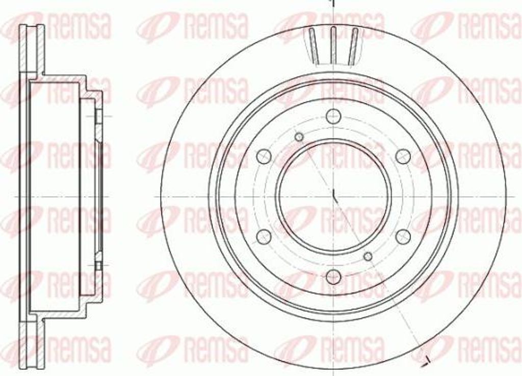 REMSA 6955.10 Bremsscheibe OE MR418067 kompatibel mit Pajero