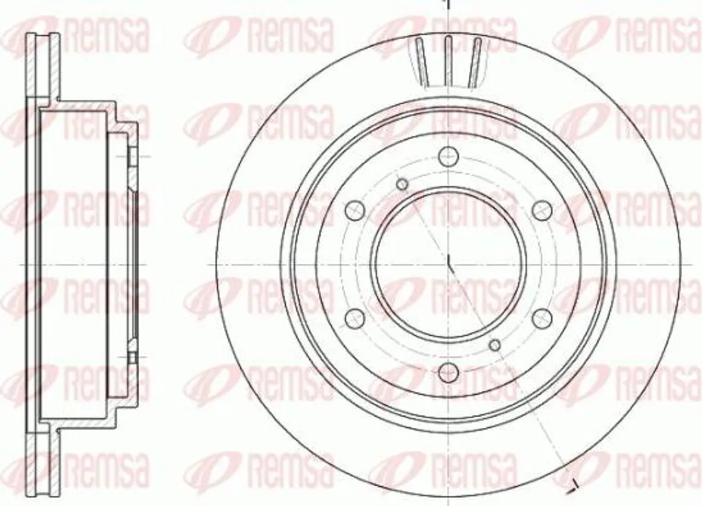 Disque de frein REMSA 6955.10 compatible Pajero OE MR418067 Premium