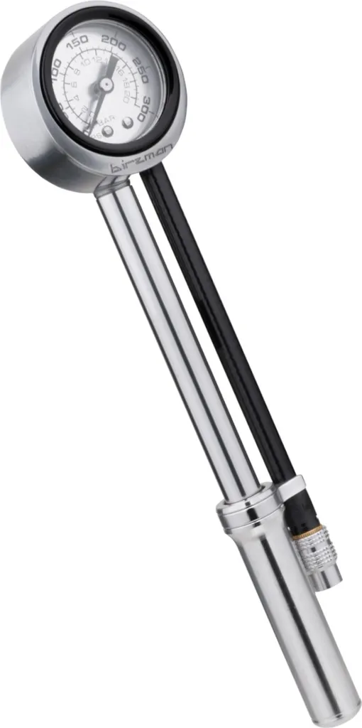 Pompe de choc Birzman Zacoo Salut 400PSI Argent avec Manomètre 1,6 pouce