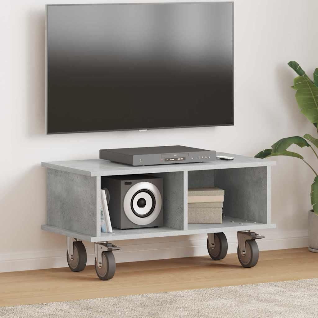 "Schlussverkauf" TV-Ständer moderne - Wohnzimmer Fernsehschrank - Beton Grau 68,5x35x35 cm Holzwerkstoff C14735