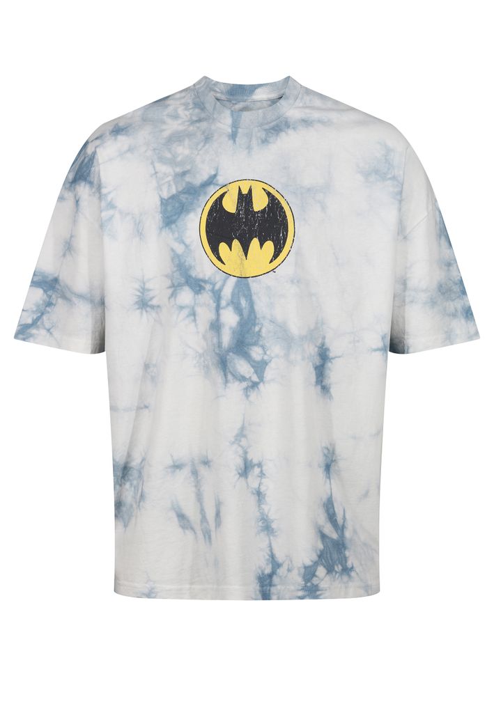Recovered T-Shirt Batman Split Graphic mit coolem Batman-Print Grey S