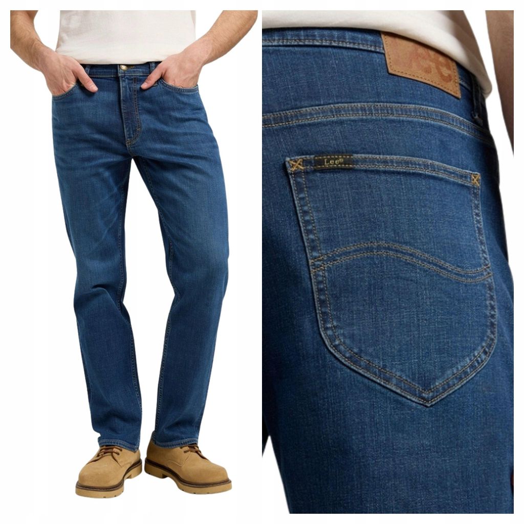 Lee | West Herrenjeans, Regular Fit, Baumwolle, Blau, W33 L32