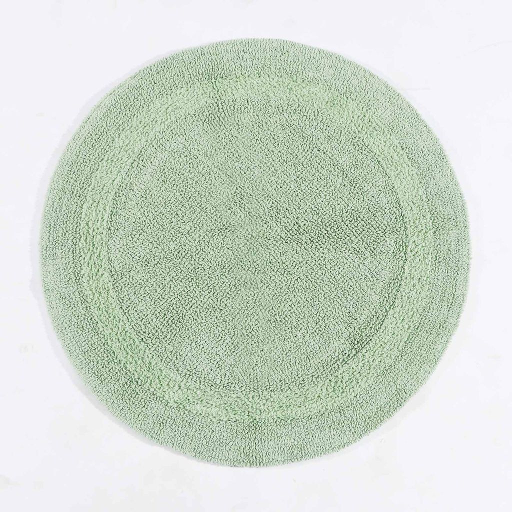 HOMESCAPES Runde Battematte salbeigrün 80 cm aus 100% Produktbild 