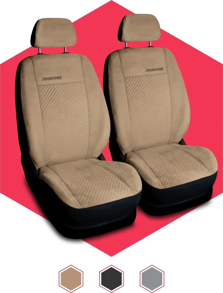 Set 2 Coprisedili Anteriori Beige Universali - Eleganza e Comfort in Auto