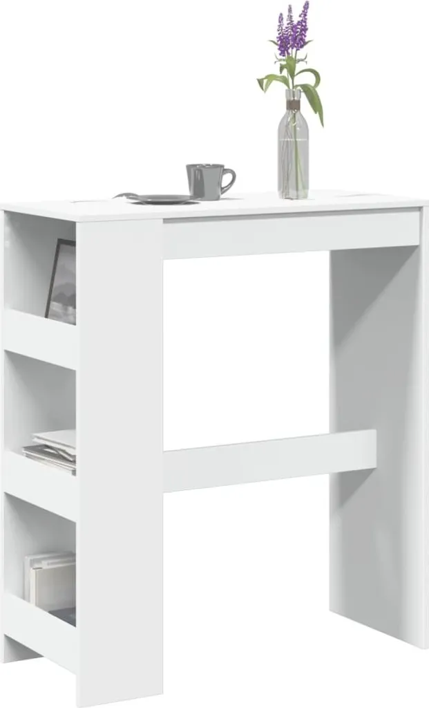 Tavolo Alto Maison Exclusive Bianco 90x40x103,5 cm Legno Certificato