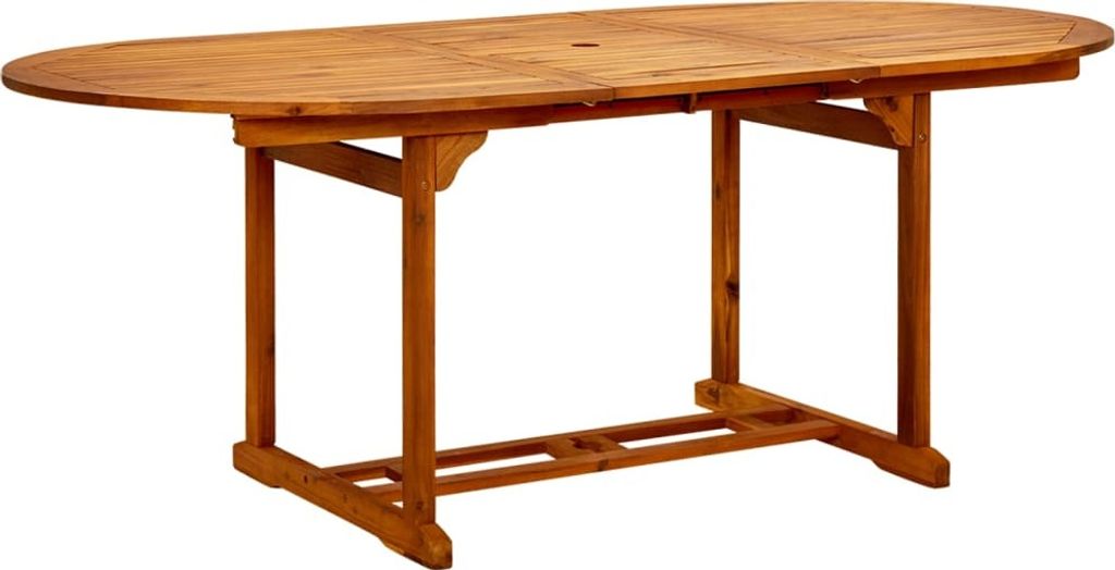 vidaXL Gartentisch (150-200)x100x75 cm Massivholz Akazie Produktbild 