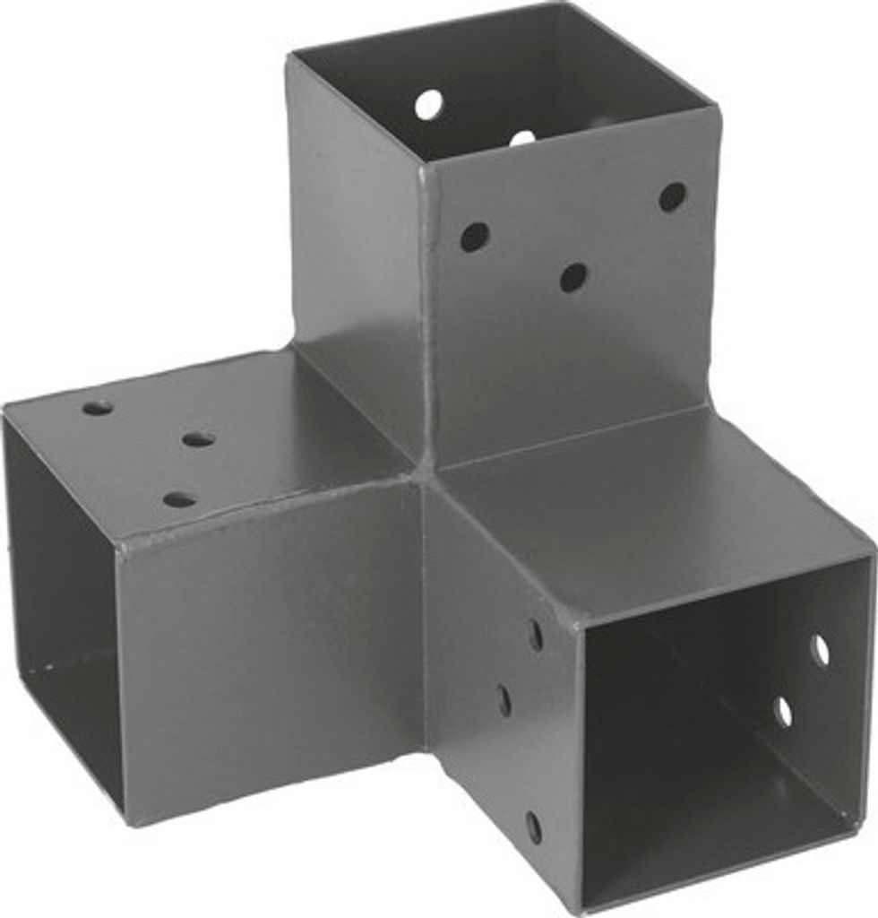 Steckverbinder Ecke 90°, 3 Enden, anthrazit, 71x71 mm, Typ Produktbild 