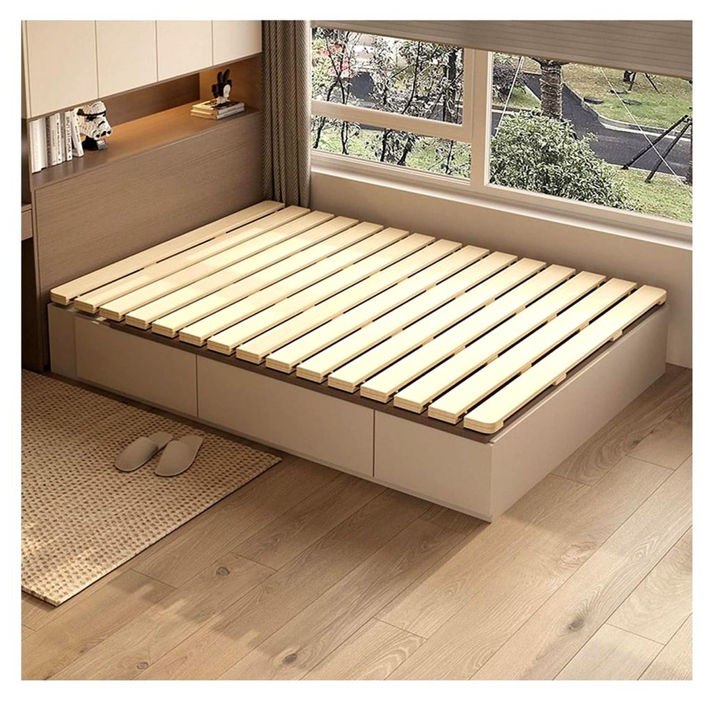 Faltbares Bunkie-Brett – Kiefernholz-Lattenrost für Matratzen, Sofas und Plattformbetten, 180 x 190 cm, platzsparende Lösung