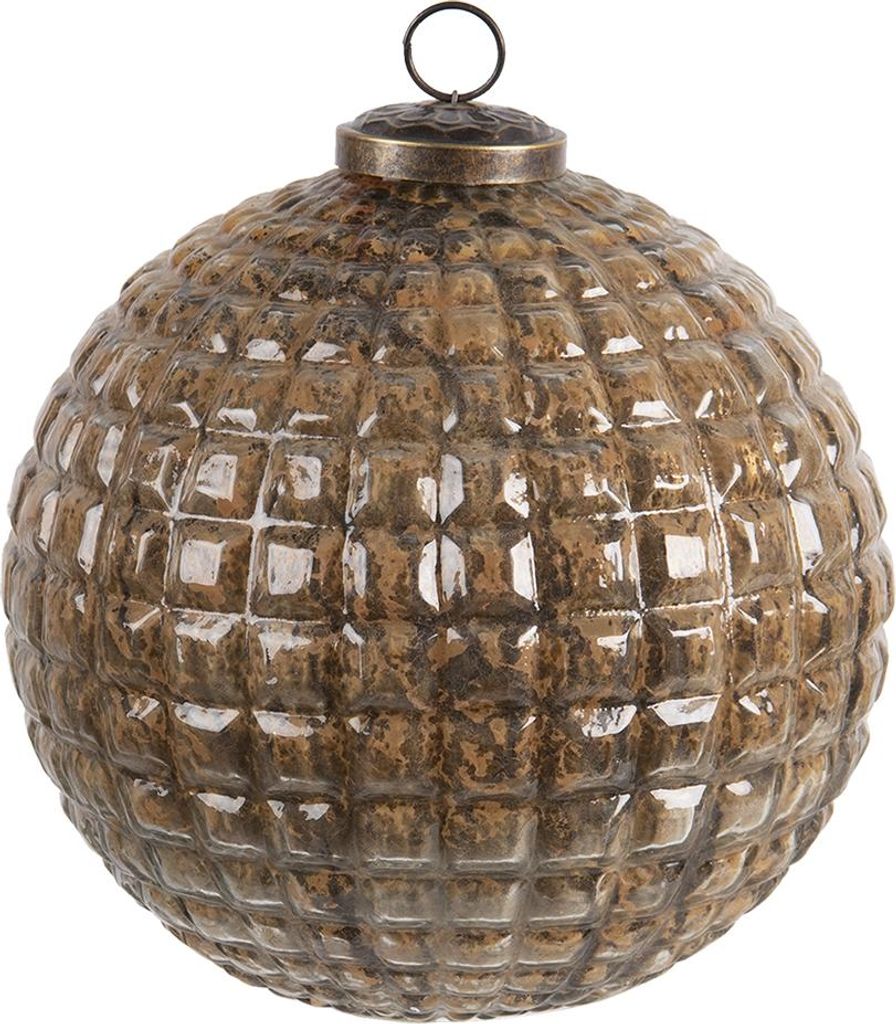 Clayre & Eef Weihnachtskugel XL Ø 20 cm Kupferfarbig Braun Produktbild 