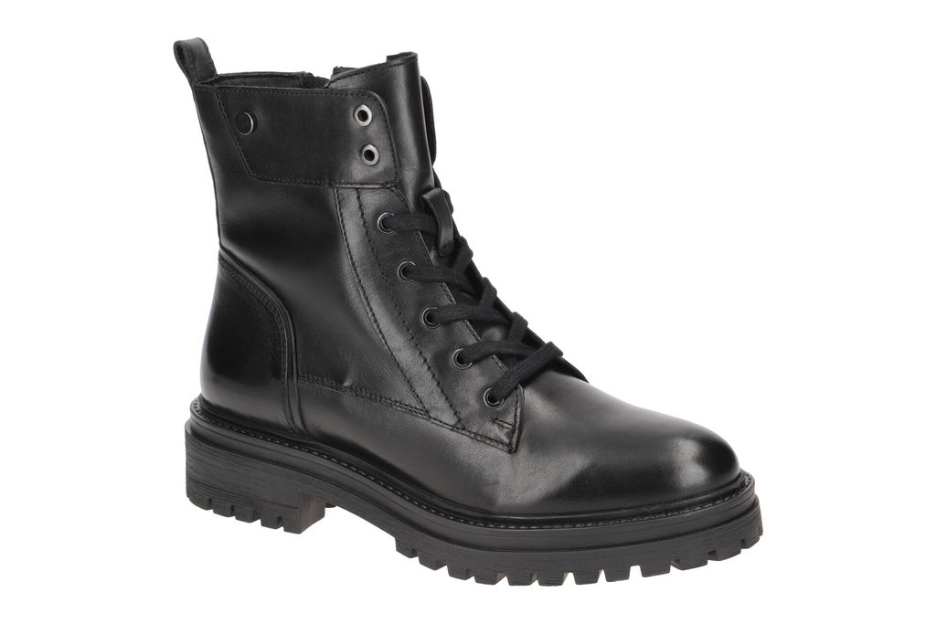 GEOX Boots D16HRC Iridea, Glattleder, Schwarz, Damen