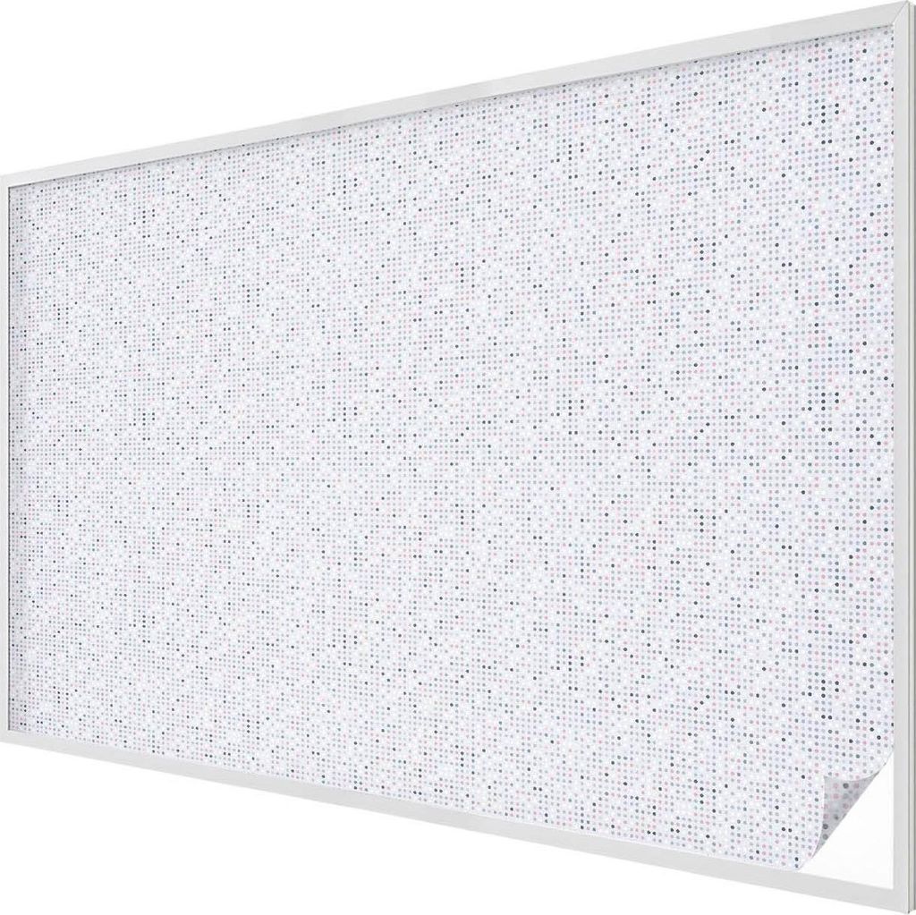 Buntglas Fensterfolie – 146x200 cm – Stained-Glass Design – blickdichte dekorative Sichtschutzfolie – selbstklebend, UV-Schutz – Pastellf...