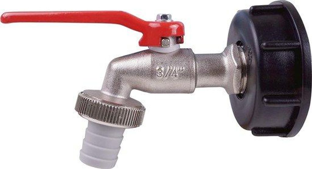 IBC-Spindelkran in Metall, 2-Schraub-Spindel, schwarz
