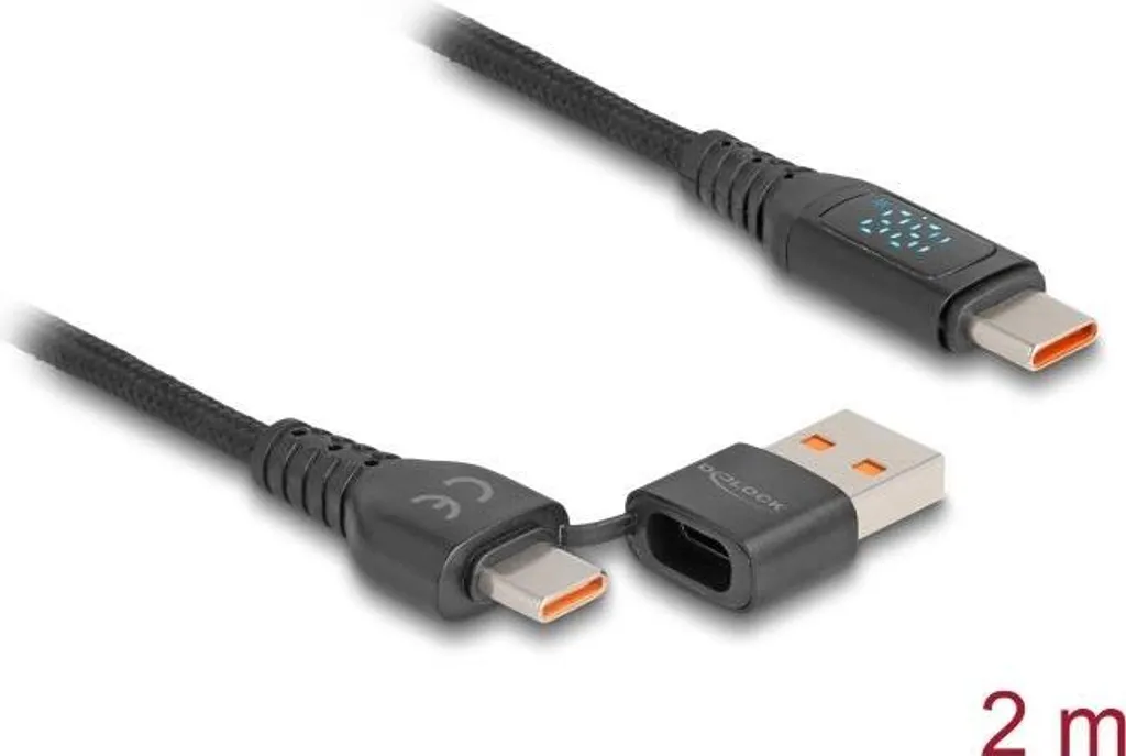 DELOCK 83911 Câble USB 2.0 Type-C vers USB-A Transfert et Charge Rapide