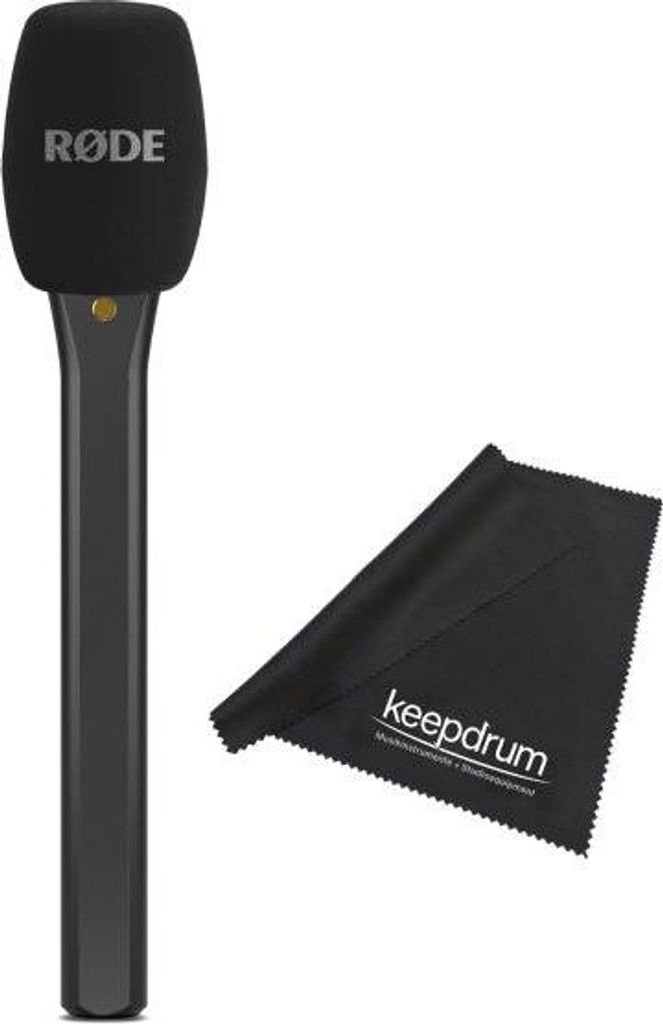 Rode Interview Micro Handadapter für Wireless Micro Schwarz mit Tuch
