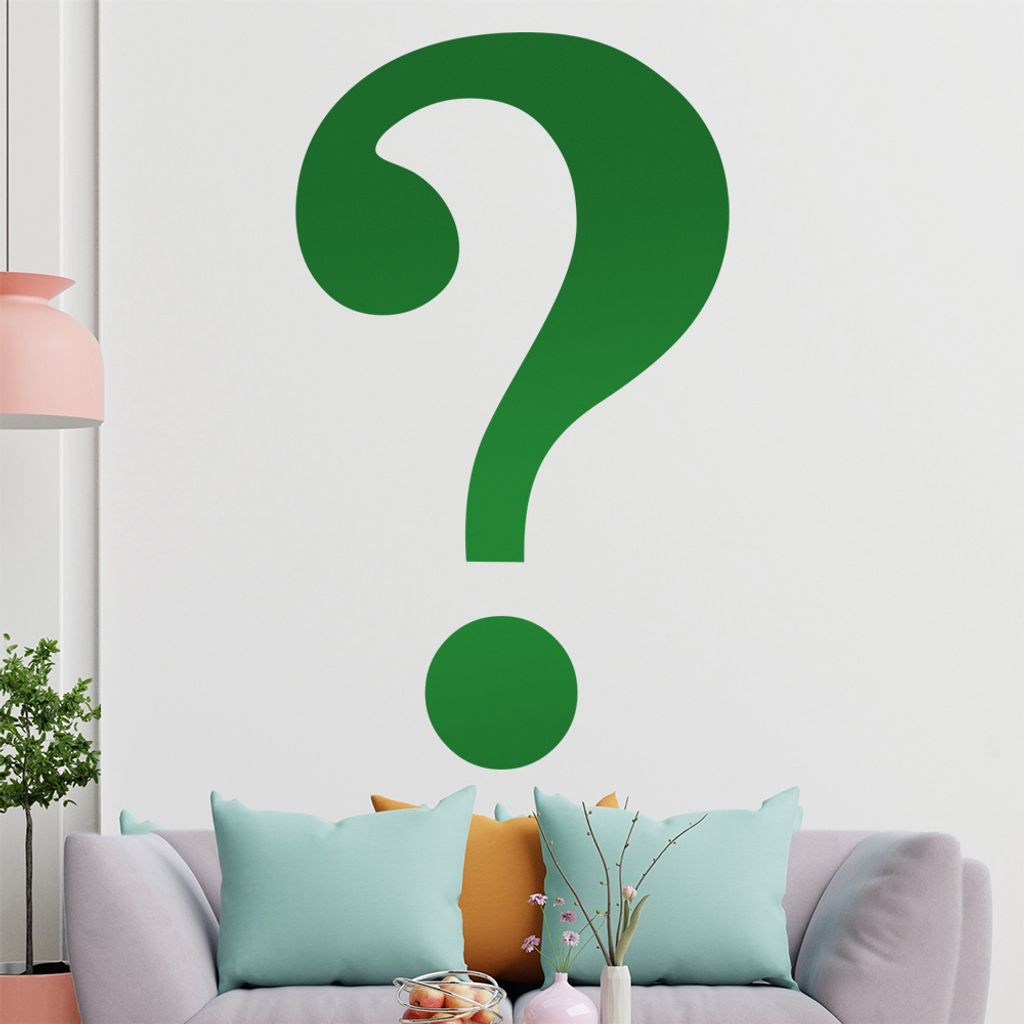 KIWISTAR Fragezeichen Schriftensystem Rhetorik Wandtattoo in 6 Größen - Wandaufkleber Wall Sticker - Dekoration, Küche, Wohnzimmer, Schlafzimmer...