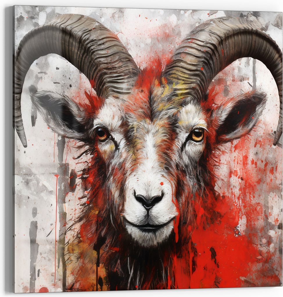 DEQOART Glasbild Echtglas 50x50 cm 'Wildnis und Resilienz' Wandbild Bild modern Deko