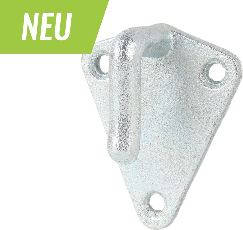 20x Planenhaken Metall mit Öse 40x45 Dreieck Stahl verzinkt Netz Haken Anhänger