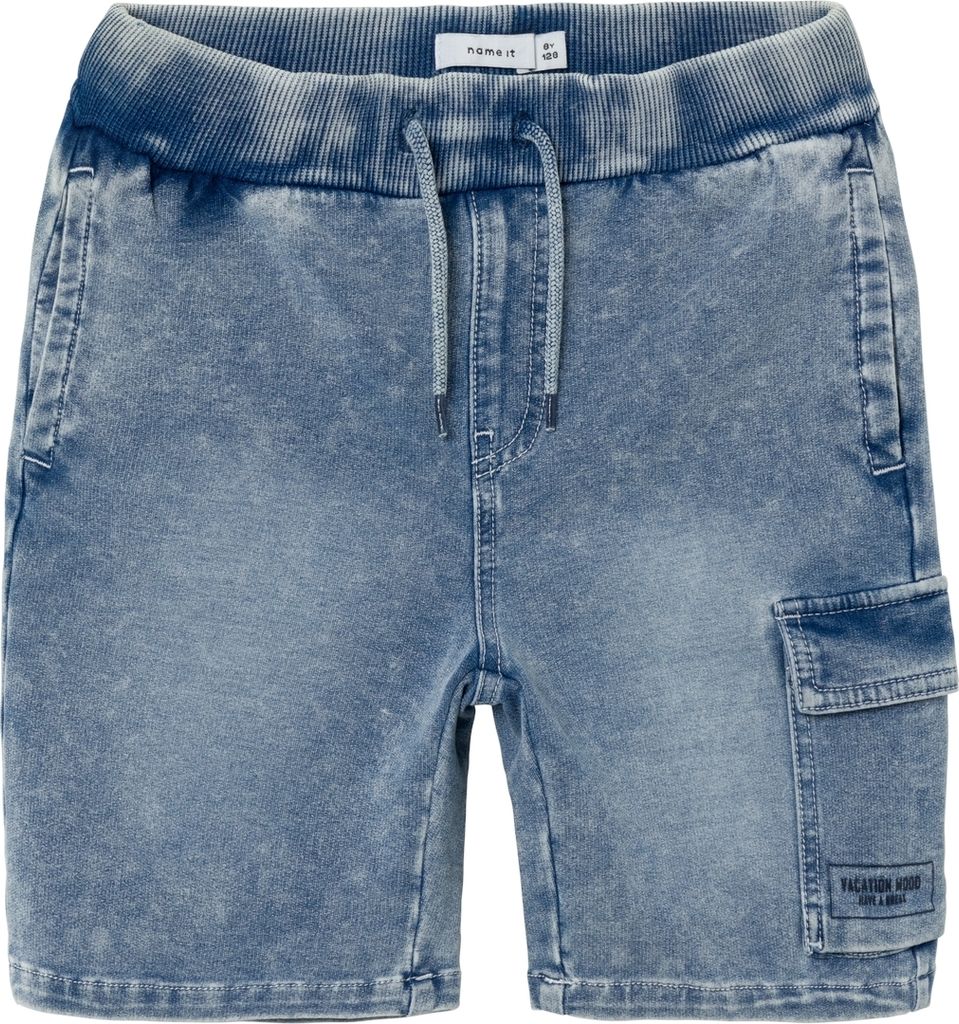 NAME IT Trendige Stretch Jeans Shorts Kurze Cargo Hose Denim Pants Größe: