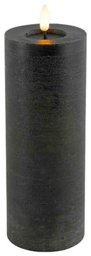 Bougie LED Countryfield Rustique 20 cm Noir - Décoration Style Campagne