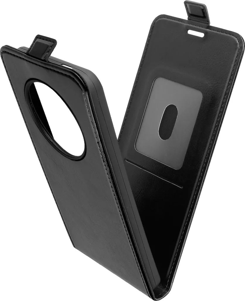 Avizar, Custodia verticale flip per Xiaomi Redmi A3 con portacarte, nero