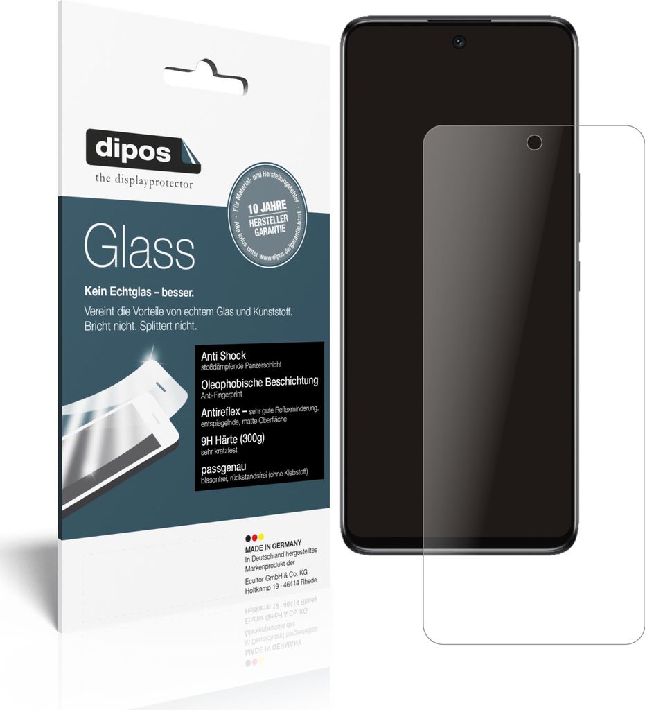 1x Schutzfolie für TCL 30 V 5G matt - Anti-Shock 9H Folie dipos Glass Kunststoffglas
