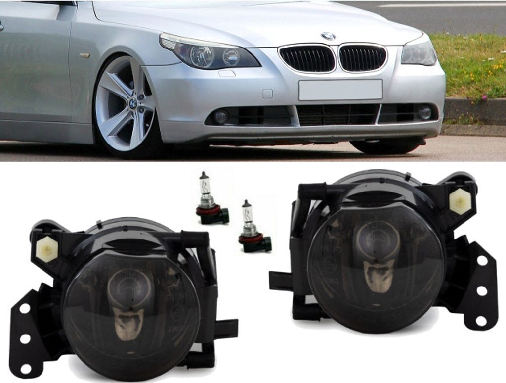 Nebelscheinwerfer SET Nebellampen Schwarz HB4 passt für BMW E60 E61 E90 E91 X3 E63 E64