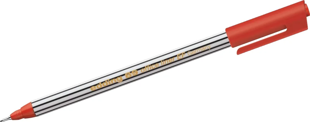 Set 10 Pennarelli Edding 89 EF Rosso 0,3mm - Alta Precisione Professionale