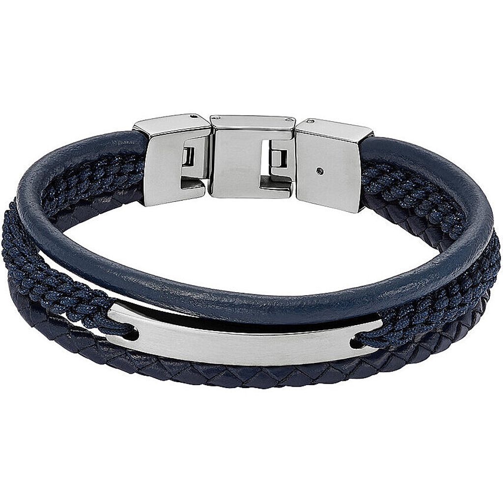 Fossil JF04403040 Damen Armband Edelstahl Silber Blau 21,5 cm