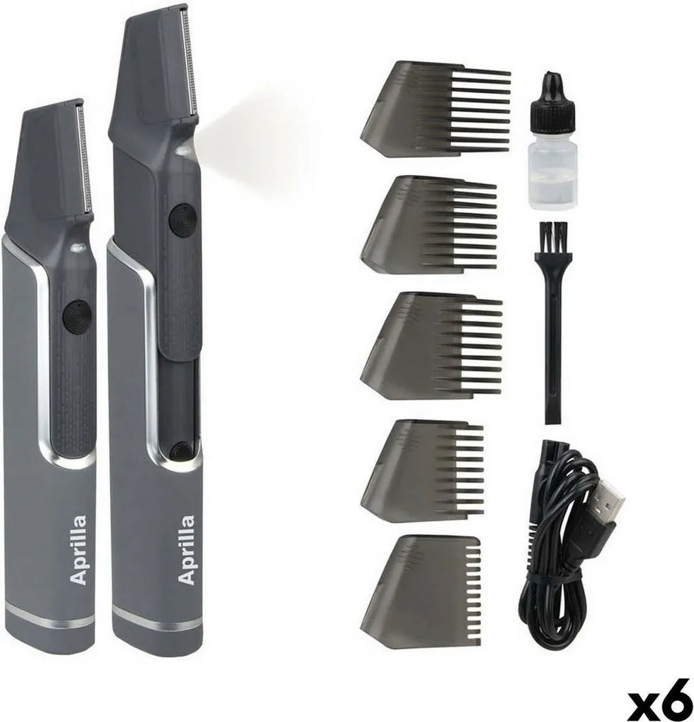 Set de tondeuse capillaire Aprilla sans fil - Kit de coiffure 6 pièces