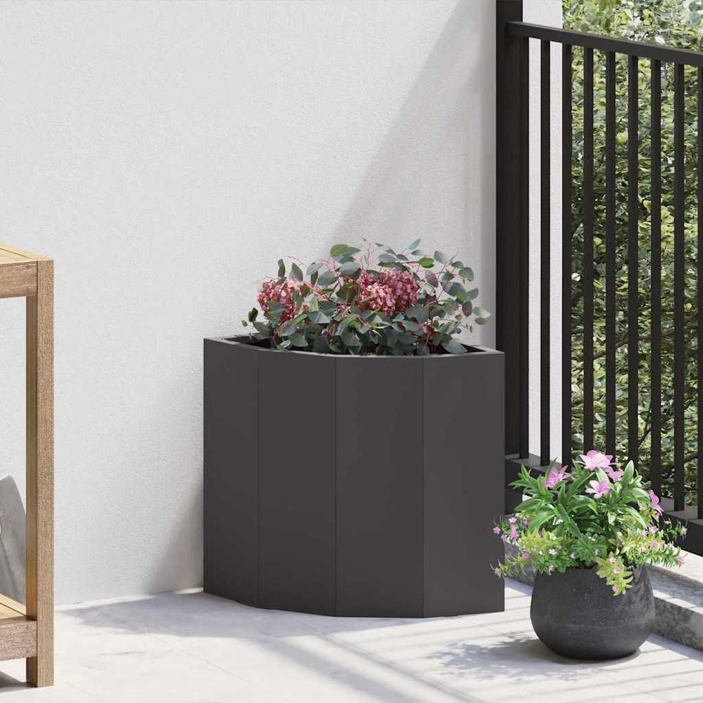 Maison Exclusive - Eckpflanzer Schwarz 30 x 30 x 35 cm Stahl