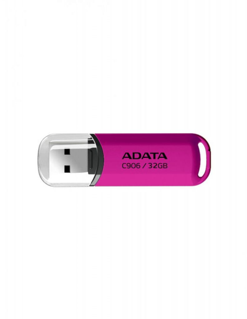 ADATA AC906-32G-RPP, 32 GB, USB Typ-A, 2.0, Kappe, 9 g, Pink, Transparent